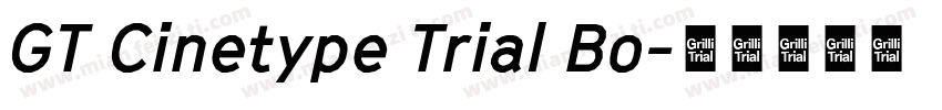 GT Cinetype Trial Bo字体转换